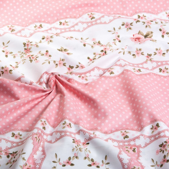 Ткань ранфорс Прованс, арт.WH 10964-v05, 130г/м?,100% хлопок, шир.240см, цв.пыльная роза, рул.30м