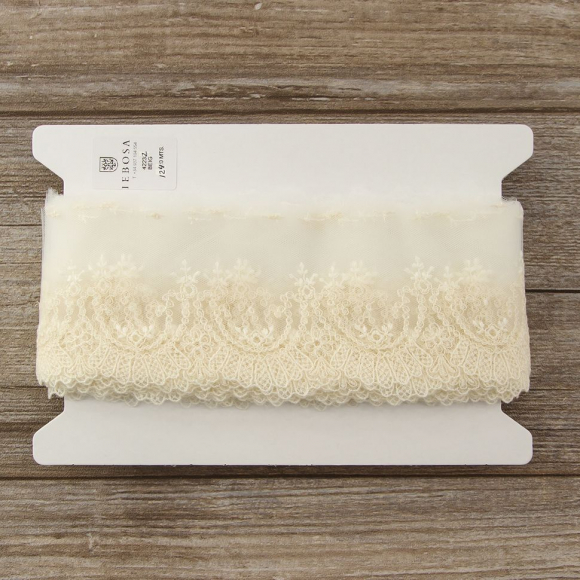 185664_Кружево-вышивка на тюле, 35 мм