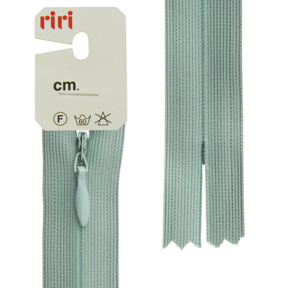 30740_Молния потайная неразъемная, Т3, 22 см, цвет 2712, мятно-серый холодный 30740_Молния потайная неразъемная, Т3, 22 см, цвет 2712, мятно-серый холодный