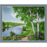 Набор для изготовления картин АЛМАЗНАЯ ЖИВОПИСЬ арт.АЖ.1501 Кудрявые березы 50х40 см