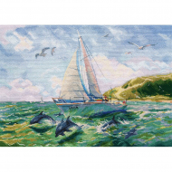 Набор для вышивания ОВЕН арт. 1497 Морские прогулки 40х29 см