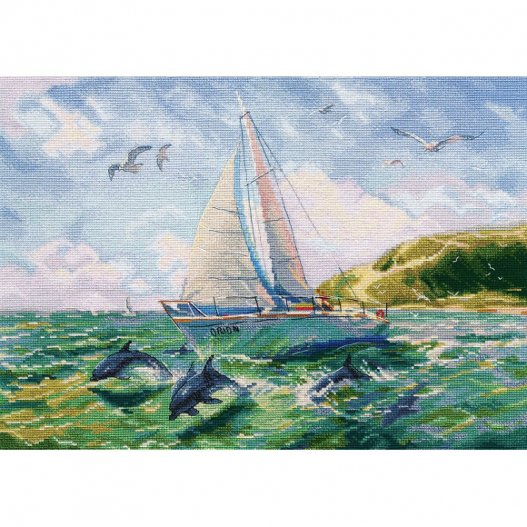 Набор для вышивания ОВЕН арт. 1497 Морские прогулки 40х29 см