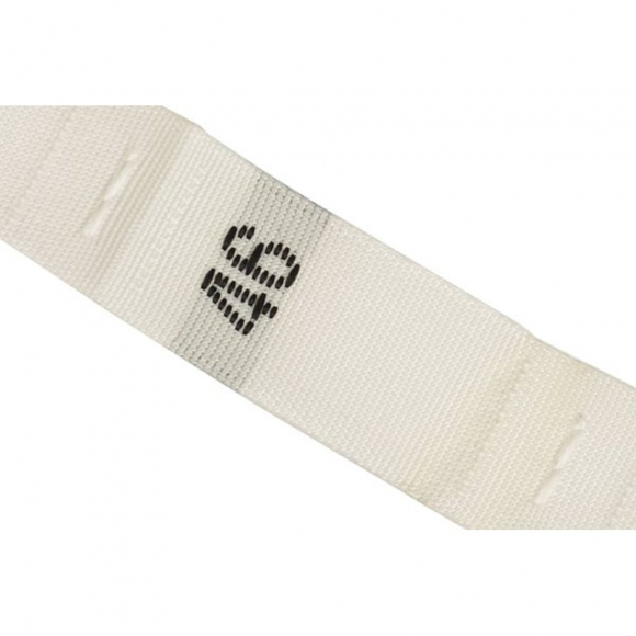 Размерники жаккардовые тафта 46 белый 10х32 мм ТВ в рул. 500 шт