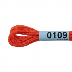 Нитки для вышивания Gamma мулине (0001-0206) 100% хлопок 24 x 8 м цв.0109 морковный