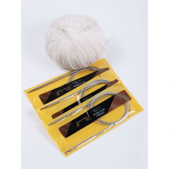 Набор круговых спиц для вязания Maxwell Gold 120 см (3.0 мм/3.5 мм/ 4.0 мм)