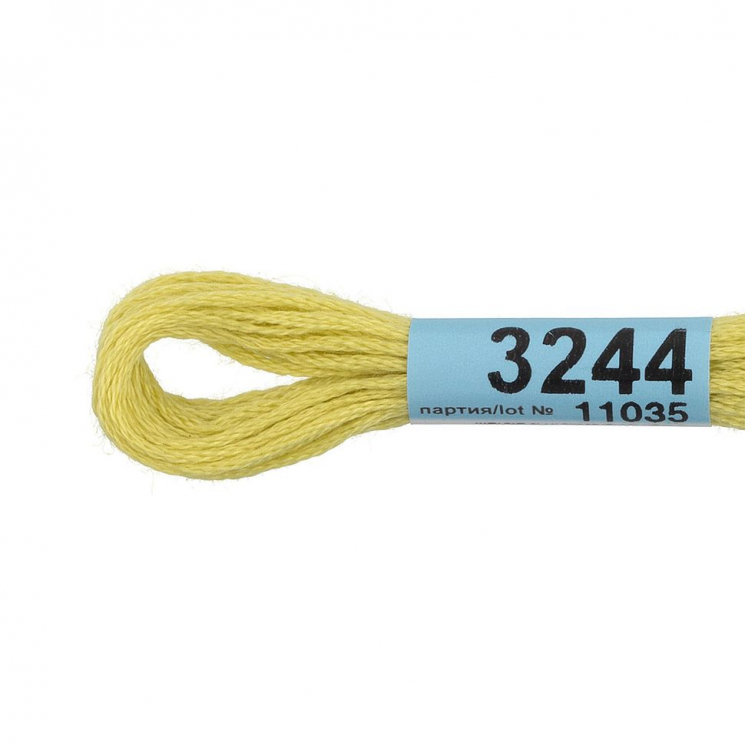 Нитки для вышивания Gamma мулине (3173-6115) 100% хлопок 24 x 8 м цв.3244 бл.салатовый