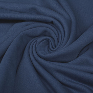Ткань трикотаж Футер 2х нитка начес хлопок 190г опененд 100+100 индиго 19-4030 пач.20-25кг