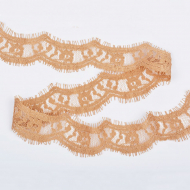 Кружево “реснички” арт.TBY 75637 шир.40мм цв.067 кофе уп.30м (по 3м)
