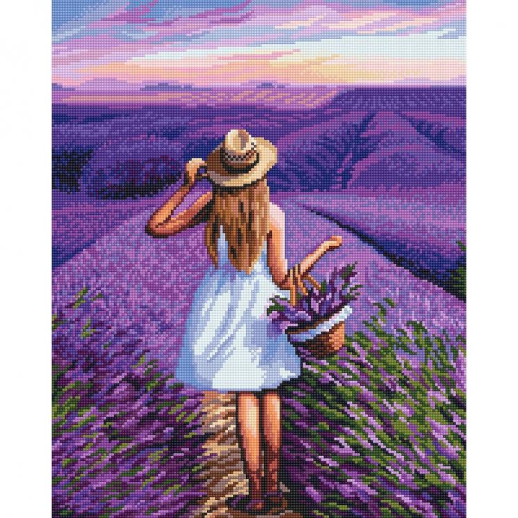 Алмазная мозаика Ah5384 Лавандовая мечта 40х50