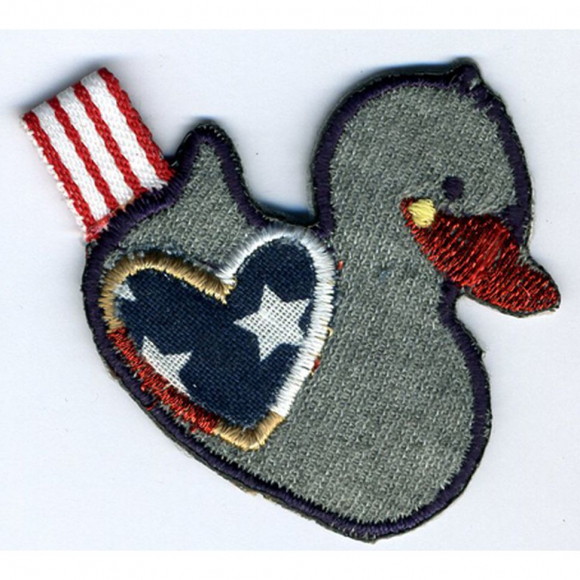 Термоаппликация HKM "Серая утка с сердечком"