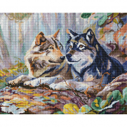 Набор Белоснежка для изготовления картин со стразами на подрамнике арт.БЛ.356-ST-S Пара 40х50 см