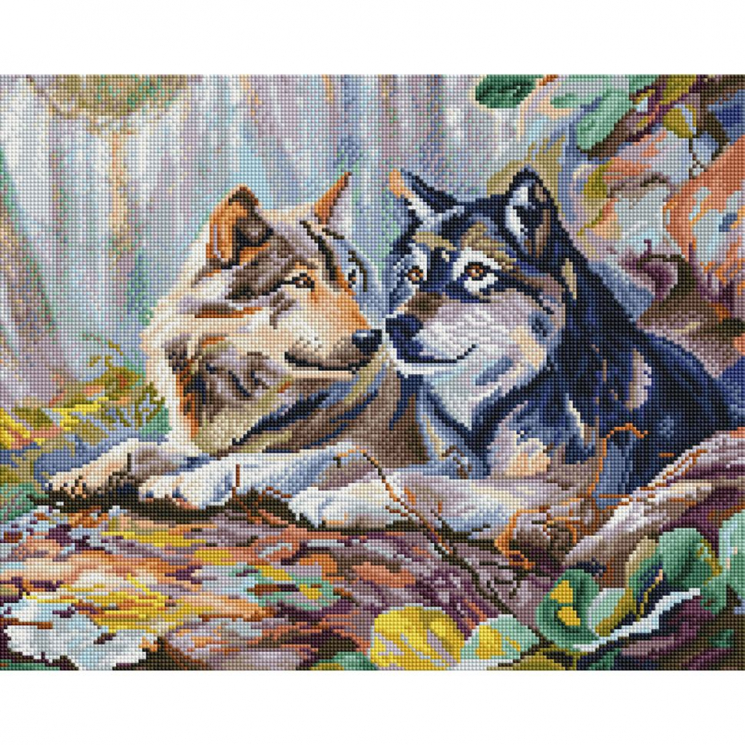 Набор Белоснежка для изготовления картин со стразами на подрамнике арт.БЛ.356-ST-S Пара 40х50 см