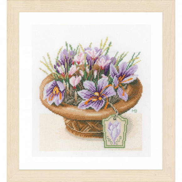 Набор для вышивания LANARTE арт.PN-0168601 Crocus Flowers 23х25 см