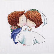 Набор для вышивания KLART арт. 8-198 Поцелуй нежности 18х15 см