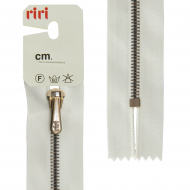 28930_Молния металл, AM, слайдер HS4, неразъёмная брючная, 4 мм, 18 см, цвет 2111, бело-бежевый светлый