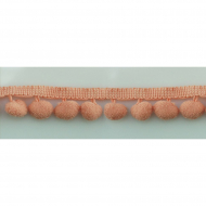 92874_Тесьма с помпонами MATSA цвет темно-коралловый