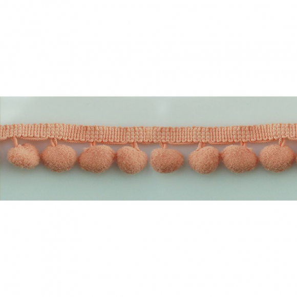 92874_Тесьма с помпонами MATSA цвет темно-коралловый