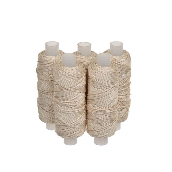 Нитки Обувные цв. молочный 150м наб.5шт