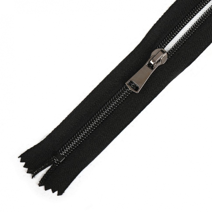 Молния MaxZipper спираль №5 декор. чер. никель н/р 18см цв.F322 черный уп.50шт