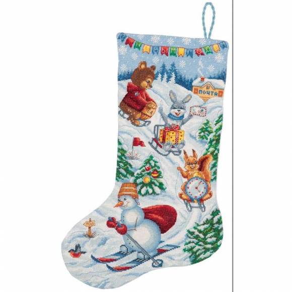 Набор для вышивания PANNA арт. PR-7253 Сапожок с горкой 26х40,5 см