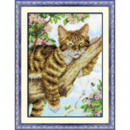 Набор для вышивания бисером ПАУТИНКА арт.Б-1428 Тихий час 19х27 см