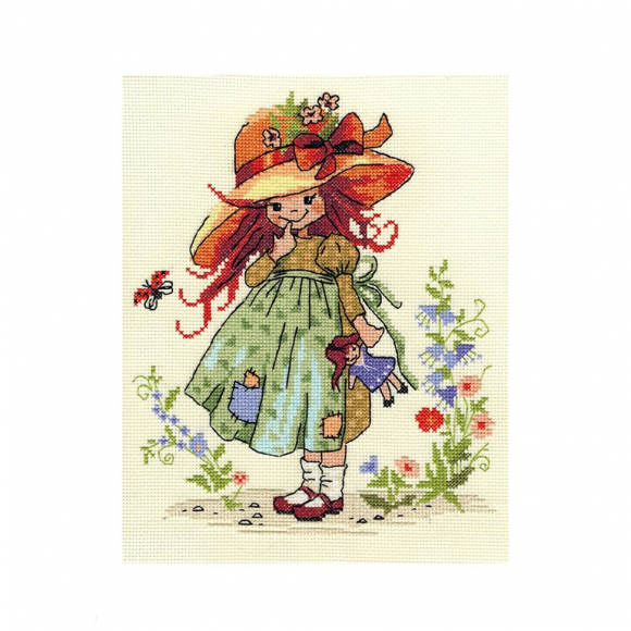 Набор для вышивания мулине НИТЕКС арт.0155 Берта 25х20 см