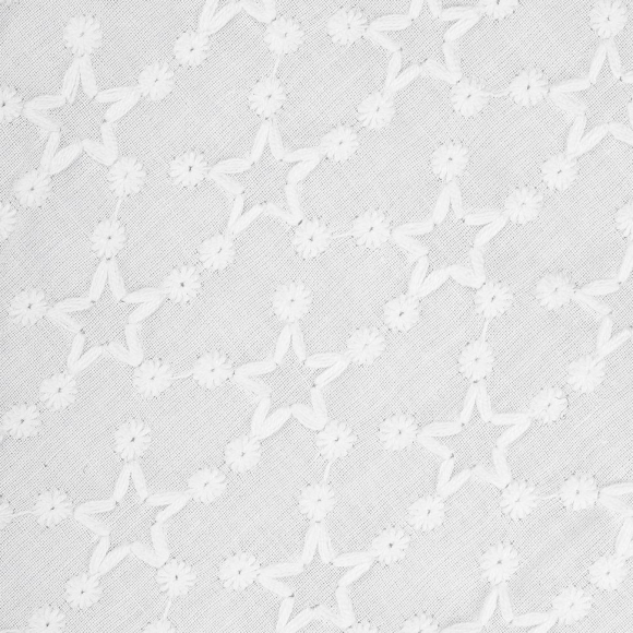 Ткань шитье 100 г/м? 100% хлопок шир.150 см арт.TBY.Emb.8228.1 цв.01 белый рул.14,62м