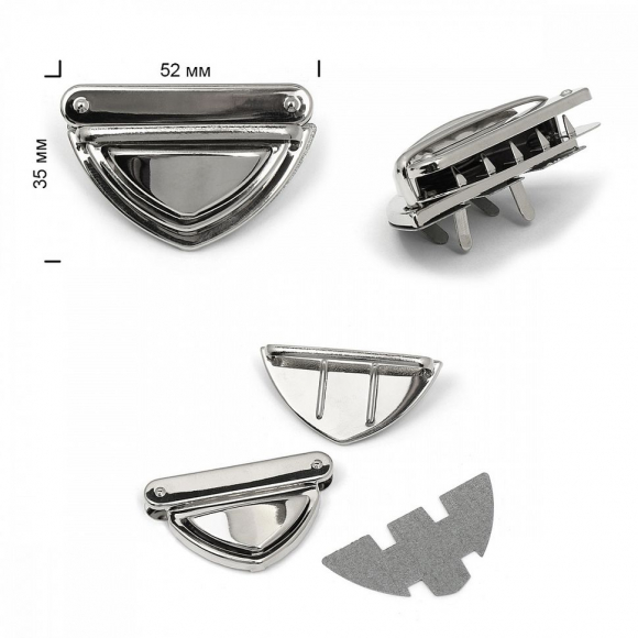 Замок цупферный TBY.108002 52х35мм цв.никель уп.2шт