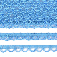 Тесьма отделочная UU цв.319.голубой шир.18-19мм уп.16,45м