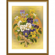 Набор для вышивания бисером НОВА СЛОБОДА арт.ДК2509 Анютины глазки 24х33 см