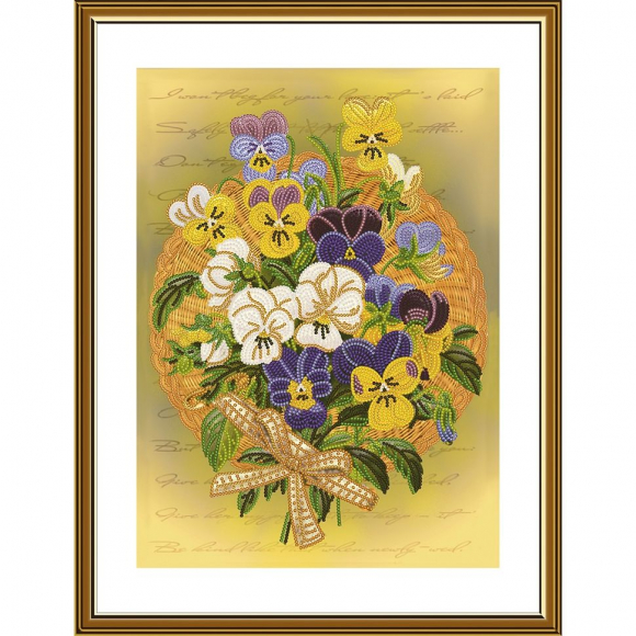Набор для вышивания бисером НОВА СЛОБОДА арт.ДК2509 Анютины глазки 24х33 см Набор для вышивания бисером НОВА СЛОБОДА арт.ДК2509 Анютины глазки 24х33 см