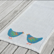 186834_Набор для вышивания дорожки: "Синие курочки"