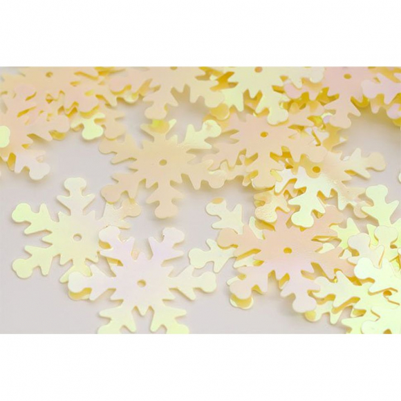 Пайетки россыпью арт.TBY-FLK526 25мм цв.020 св.желтый уп.50г