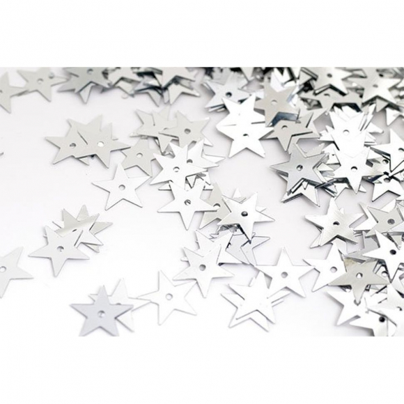 Пайетки россыпью арт.TBY-FLK172 13мм цв.001 серебряный уп.50г