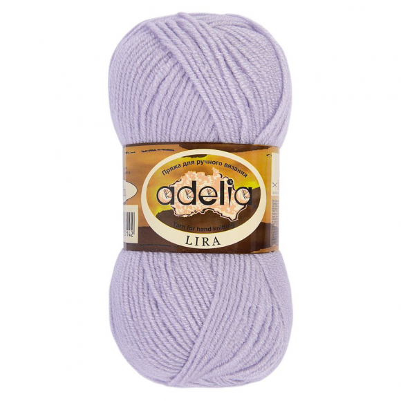 Пряжа ADELIA LIRA (100% акрил) 10х50г/200м цв.09 св.сиреневый