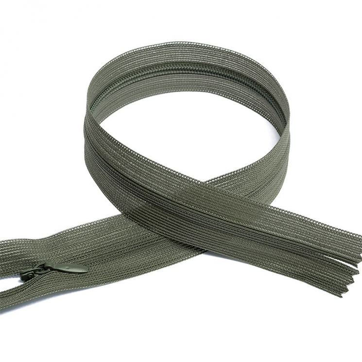 Молния MaxZipper пласт. потайная №3 50см н/р цв.F326 серо-зеленый уп.50шт
