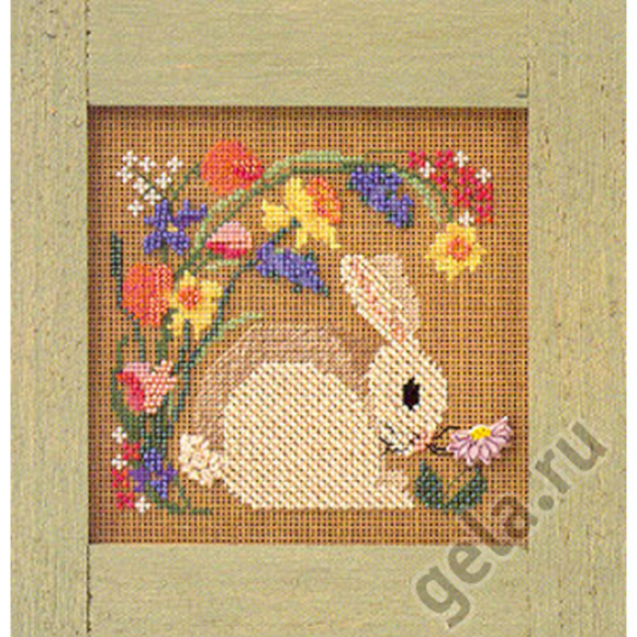 50008_Набор для вышивания "Зайчик в цветах"
