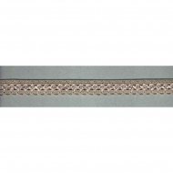 93347_Мерсеризованное хлопковое кружево, 20 мм, цвет бежево-серый/розовый