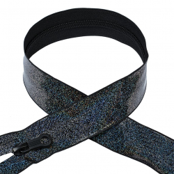 Молния MaxZipper спираль №7-N водонепроницаемая цв.голография 70см уп.50шт