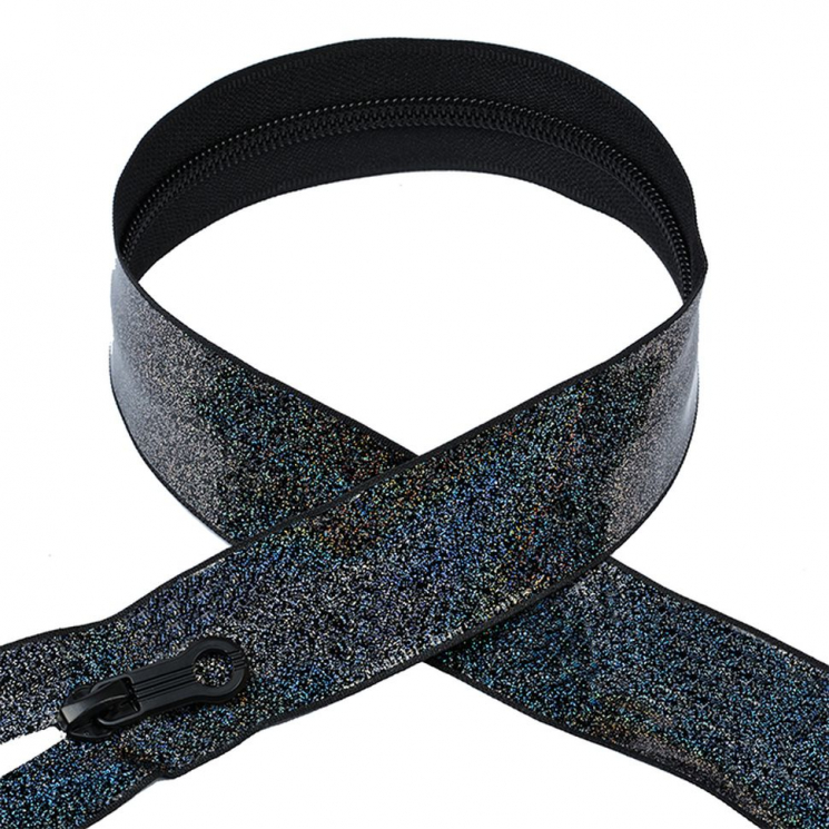 Молния MaxZipper спираль №7-N водонепроницаемая цв.голография 70см уп.50шт