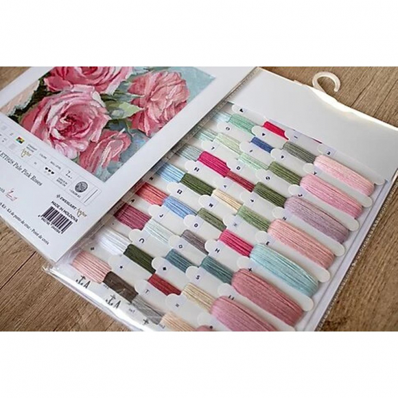 Набор для вышивания LETI арт. 928 Pale Pink Roses 30х30 см