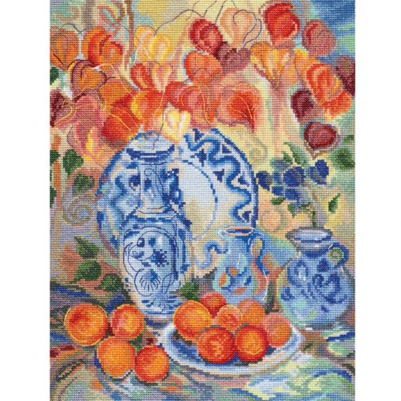 Набор для вышивания РТО арт.M582 Оранжевый Физалис 24,5х32,5 см