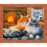 Набор для изготовления картин АЛМАЗНАЯ ЖИВОПИСЬ арт.АЖ.1649 Кошачий уют 50х40 см