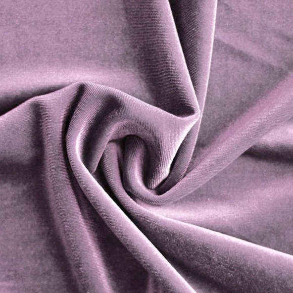 Ткань Бархат стрейч (93%-ПЭ, 7%-Лайкра) 240г/м?, шир.150см, арт.ЭТ-240-47 цв.лила уп.6м (1кг-2,8м)