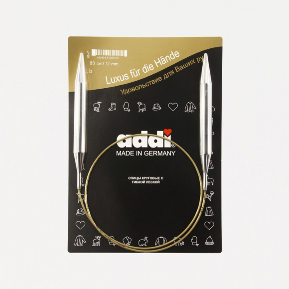 2576_Спицы, круговые, супергладкие, addiClassic №12, 80 см 2576_Спицы, круговые, супергладкие, addiClassic №12, 80 см