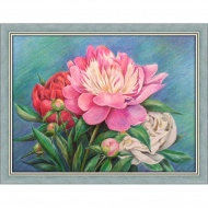 Набор для изготовления картин АЛМАЗНАЯ ЖИВОПИСЬ арт.АЖ.1313 Букет пионов 40х30 см