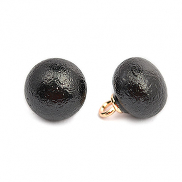 Пуговицы пластик TBY.A1008 цв.002 черный 16L-10мм, на ножке, 40 шт