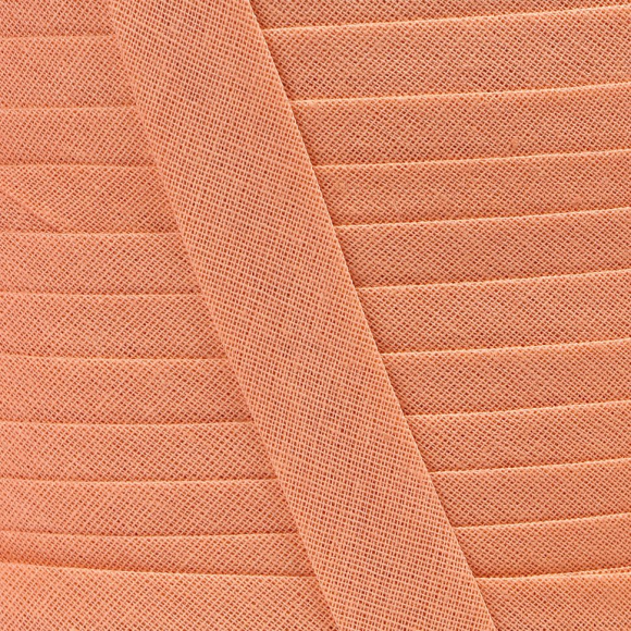 Косая бейка хлопок TBY арт.CB15 шир.15мм цв.F155 персиковый уп.132 м