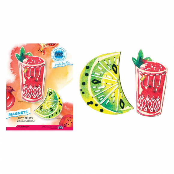 Набор для декорирования РТО арт.EHW014 Сочные фрукты 5,2х9,5; 5,7х6,6 см