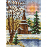 Набор для вышивания KLART арт. 8-027 Морозный денек 11х14,5 см